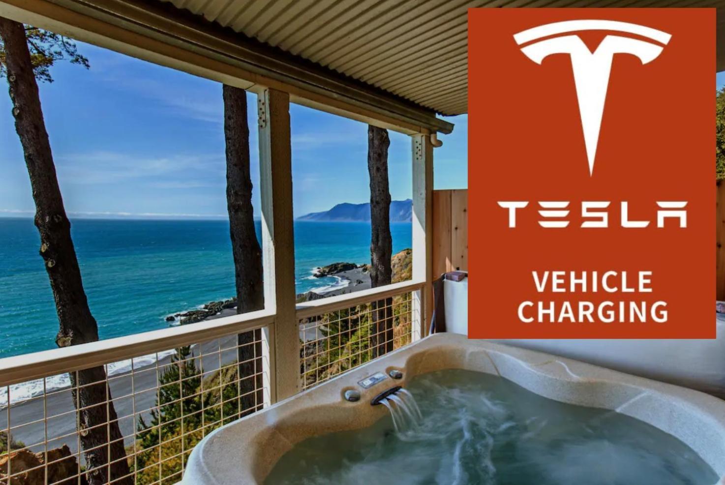 Amazing Oceanview 2 Bedroom Oceanfront! By Oceanviewhottubs Shelter Cove, Ca Tesla Ev Station Eksteriør bilde
